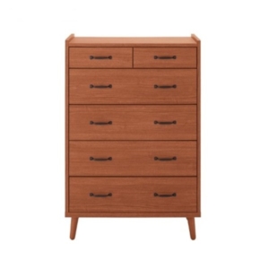 チェスト タンス 5段 チーク 木製脚付 取っ手： 引き出し 木目調 日本製 リビングチェスト ベッドルーム 代引不可