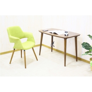 パーソナルチェア ファブリック地 木製フレーム 肘付き オーガニックチェア 組立品 リビング 在宅ワーク 代引不可