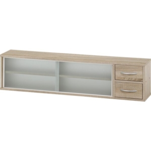 カウンター上収納ラック 約120cm幅 オーク 組立品 代引不可