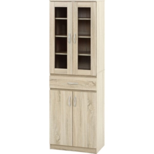 ハイキッチンキャビネット オーク 組立品 代引不可