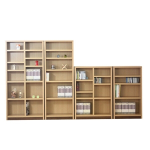 ブックシェルフ 本棚 幅87cm 高さ180cm ナチュラル 可動棚板8枚付き 木目調 日本製 完成品 リビング 書斎 代引不可