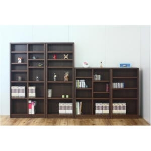 ブックシェルフ 本棚 可動棚板4枚付き 雑誌 A4サイズ収納可 木目調 日本製 完成品 リビング 書斎 子供部屋 代引不可