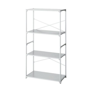 YAAZEN アルミラック 4段 幅850 奥行410 高さ1600mm AR-4 1台 組立式