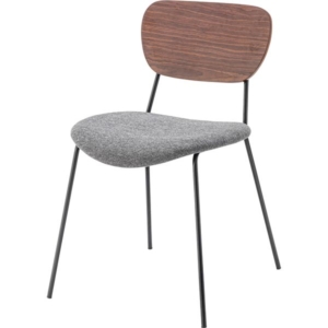 チェア グレー (ウッド) (約W48 D55 H75 H46cm) 完成品