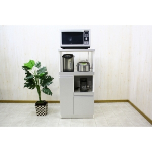 レンジ台 2型 シルバー スライドレール 2口コンセント 米びつ付き 日本製 キッチン収納 完成品 台所 インテリア家具 代引不可