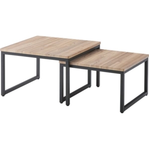 ネストテーブル ダーク Sサイズ:(約W44 D44 H28/:(約W50 D50 H32.5cm) 組立式