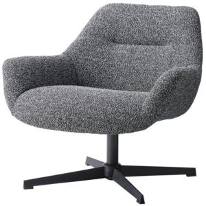 ラウンジチェア ダーク混色生地（約W80 D75 H73.5 H42cm） 組立式