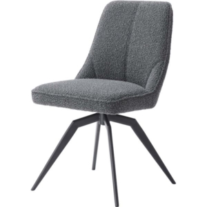 回転チェア ダーク （約W49 D58 H84 H49cm） 組立式