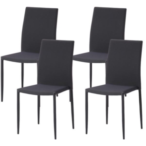 あずま工芸 ダイニングチェア スタッ可能 ダーク 4脚入 TDC-9319