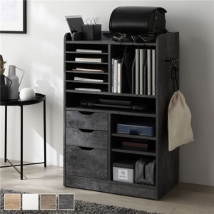 コンセント付きランドセル収納ラック 約 ストーン 引き出し サイドバー フック コンセント 可動棚 隠しキャスター