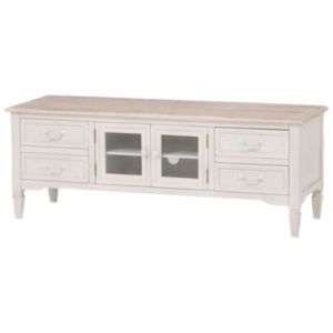 テレビ台 テレビボード 木製 引き出し収納 扉付き アンティーク調 ブロカントシリーズ リビング ダイニング 代引不可
