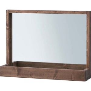 ドレッサー用 卓上ミラー 木製 オイル仕上げ 飛散防止フィルム加工 リビング ベッドルーム 寝室 インテリア家具