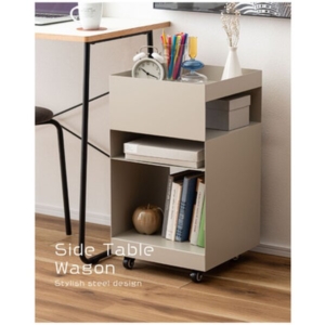 サイドテーブルワゴン 約W35 D35 H62.5cm 組立式