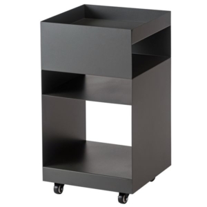 サイドテーブルワゴン 約W35 D35 H62.5cm ダーク 組立式