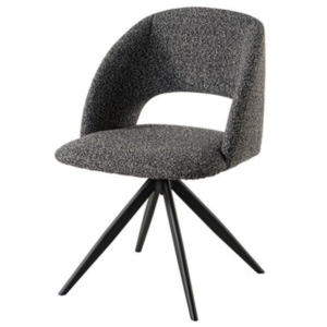 回転チェア 約W50 D55 H78 H45cm ダーク 回転式 組立式