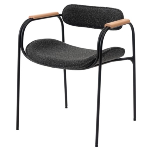 アームチェア 約W56.5 D56 H71 H47cm ダーク 組立式