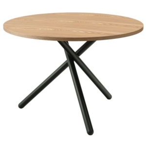 ラウンドダイニングテーブル 約W110 D110 H72cm 組立式 代引不可