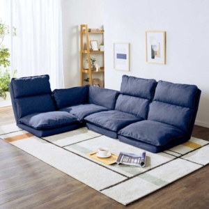 リクライニングフロアソファ ネイビー NV