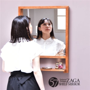 棚付き壁掛けミラー 代引不可