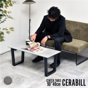 センターテーブル 約W90 D40 H38cm ライト 組立品 代引不可