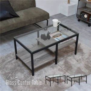 ガラスセンターテーブル 組立品 代引不可
