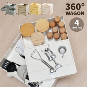 360回転ワゴン 4段 代引不可