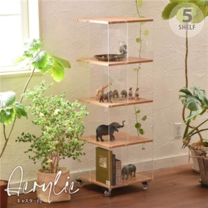 アクリルラック 5段 組立品 代引不可