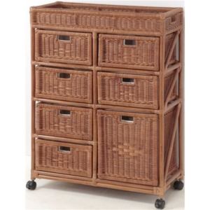 ランドリーチェスト ワイド 74cm幅 4段 代引不可