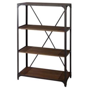 オープンラック 収納棚 3段 スチールフレーム アジャスター付き 木製 天然木 リビング ダイニング