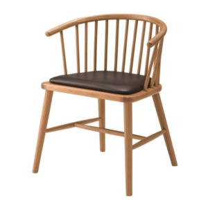 ダイニングチェア パーソナルチェア 木製フレーム 肘付き 合成皮革 合皮 リビング 在宅ワーク 店舗 インテリア家具