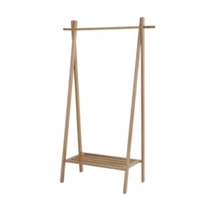 ハンガーラック 衣類収納 木製 棚付き リビング 寝室 ベッドルーム インテリア家具
