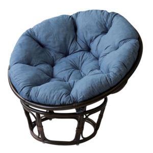 パーソナルチェア リビングチェア ラタン 籐製 クッション座面 コットン マシュー リビング ダイニング 代引不可