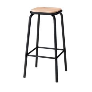 カウンターチェア ハイチェア 2脚セット 木製 アッシュ スチール リビング ダイニング 店舗 飲食店