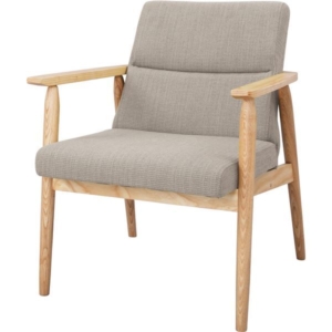 パーソナルチェア リビングチェア 幅63cm 肘付き 木製フレーム ファブリック生地 リズ リビング ダイニング