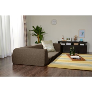 フロアソファー 折りたたみフロアマット付き 約幅200cm 洗えるカバー付き 日本製 リビング 代引不可