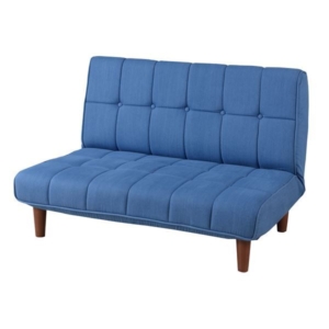 ローソファー リクライニングソファー 幅102cm 42段階 リクライニング デニム張地 リビング ダイニング 代引不可