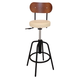 カウンターチェア ハイチェア 約幅32cm 背もたれ付 ガス昇降式 スチールフレーム バー リビング ダイニング 代引不可