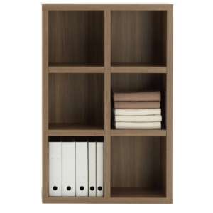 フナモコ ラチス ミドルタイプシェルフ 幅75 高さ114cm リアルウォールナット FHD-75 日本製