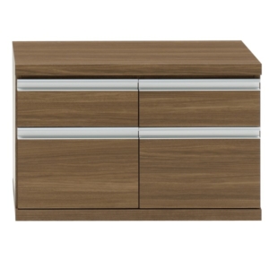 フナモコ ラチス ローチェスト 幅75 高さ48cm リアルウォールナット FD-75S 日本製