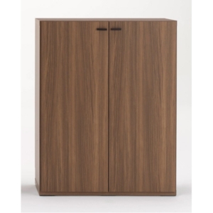 フナモコ リビングシェルフ 扉付き リアルウォールナット KFD-90 完成品 日本製