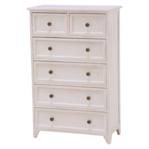 チェスト 収納棚 5段 シャビー 木製 桐製 薄型 軽量 Rural ルーラル ワイドチェスト 完成品 リビング 代引不可