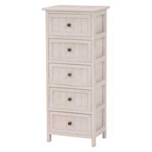 チェスト 収納棚 5段 木製 桐製 薄型 軽量 Rural ルーラル 完成品 リビング 代引不可