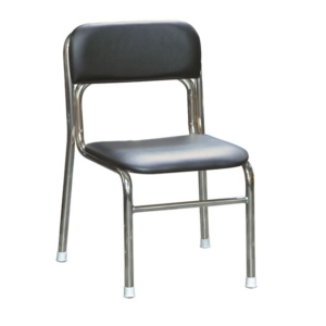 軽量 スタッチェア 5脚セット クロムメッキ 幅45cm 重さ4.3kg 日本製 防汚仕様 スチール 代引不可