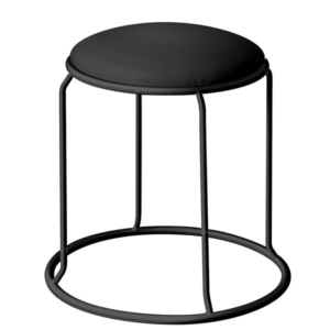 北欧風 /丸椅子 同色5脚セット ブラック 幅415mm スチール ビニールレザー 代引不可