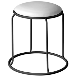 北欧風 /丸椅子 同色5脚セット ホワイト 幅415mm スチール ビニールレザー 代引不可