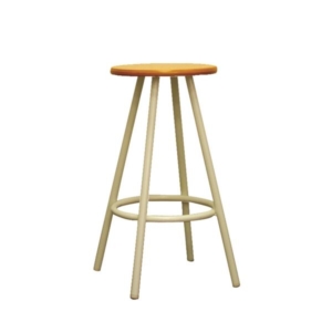 ウッド/ハイチェア 同色2脚セット ナチュラル ミルキー 幅330mm 日本製 スチールパイプ 代引不可