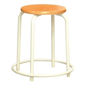 スタッ スツール 外リング付き 同色5脚セット ナチュラル ミルキー RW-3W 幅41.5cm 日本製 代引不可