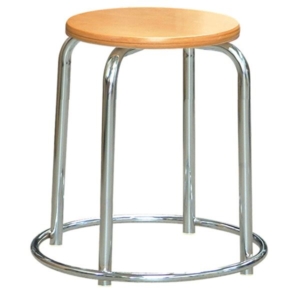 スタッ スツール 外リング付き 同色5脚セット クロームメッキ RW-4C 幅41.5cm 日本製 代引不可