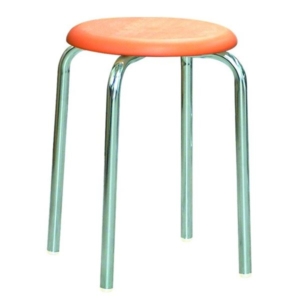 スタッ スツール 同色5脚セット クロームメッキ 幅33cm 日本製 スチールパイプ 代引不可