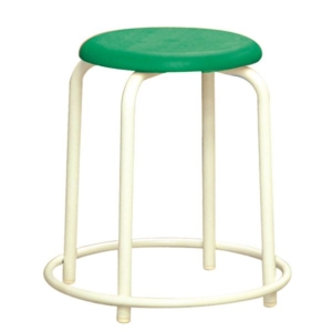 スタッ スツール 外リング付き 同色5脚セット グリーン ミルキー RP-3W 幅45.8cm 日本製 代引不可